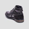 Bottines zipp&eacute;es en cuir noir homme