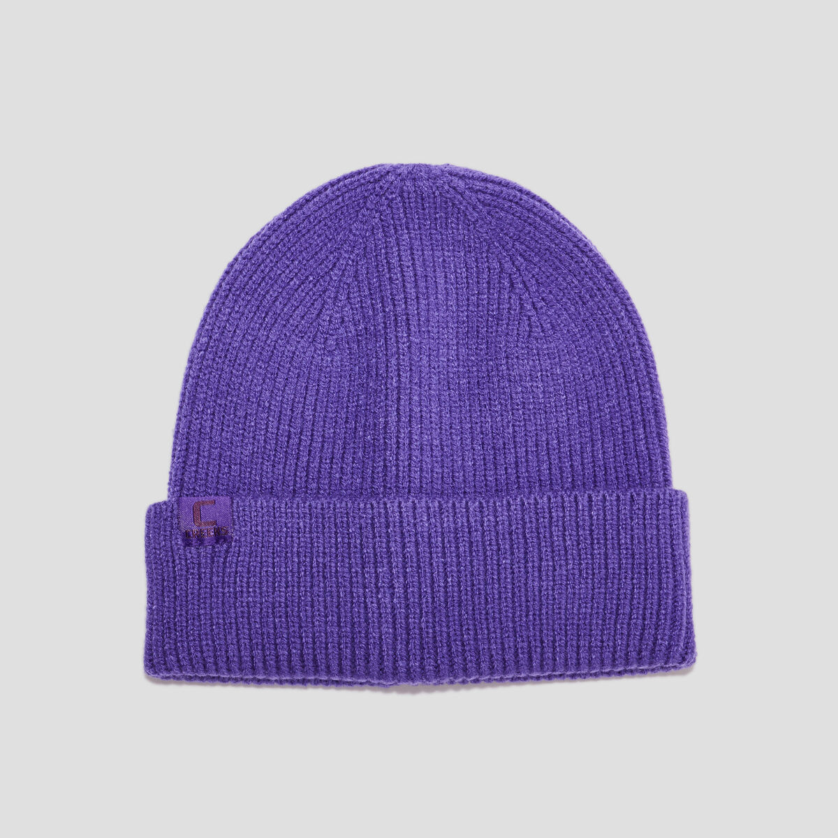 Bonnet tricoté avec bord à revers Creeks violet femme