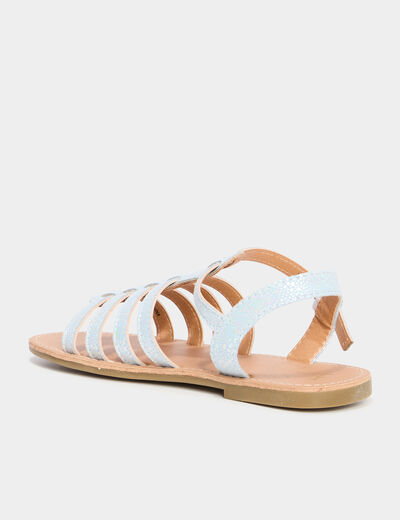 Sandales avec brides bleu ciel fille