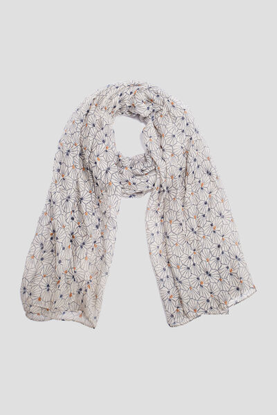 Foulard ecru femme