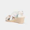 Sandales compensées brides croisées multicolore femme