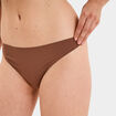 String microfibre sans coutures marron femme