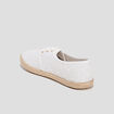 Derbies en toile &agrave; lacets blanc femme