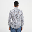 Chemise ajustée col français blanc homme