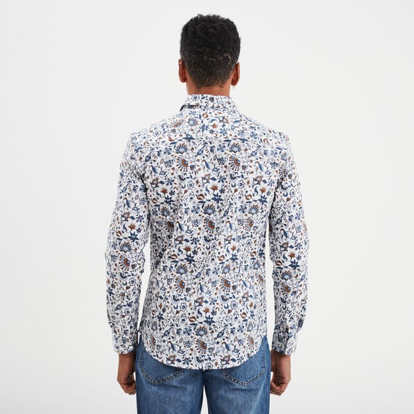 chemise ajustee col francais blanc homme Chemise ajustée col français blanc homme