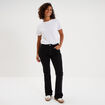 Jeans flare 5 poches denim noir femme