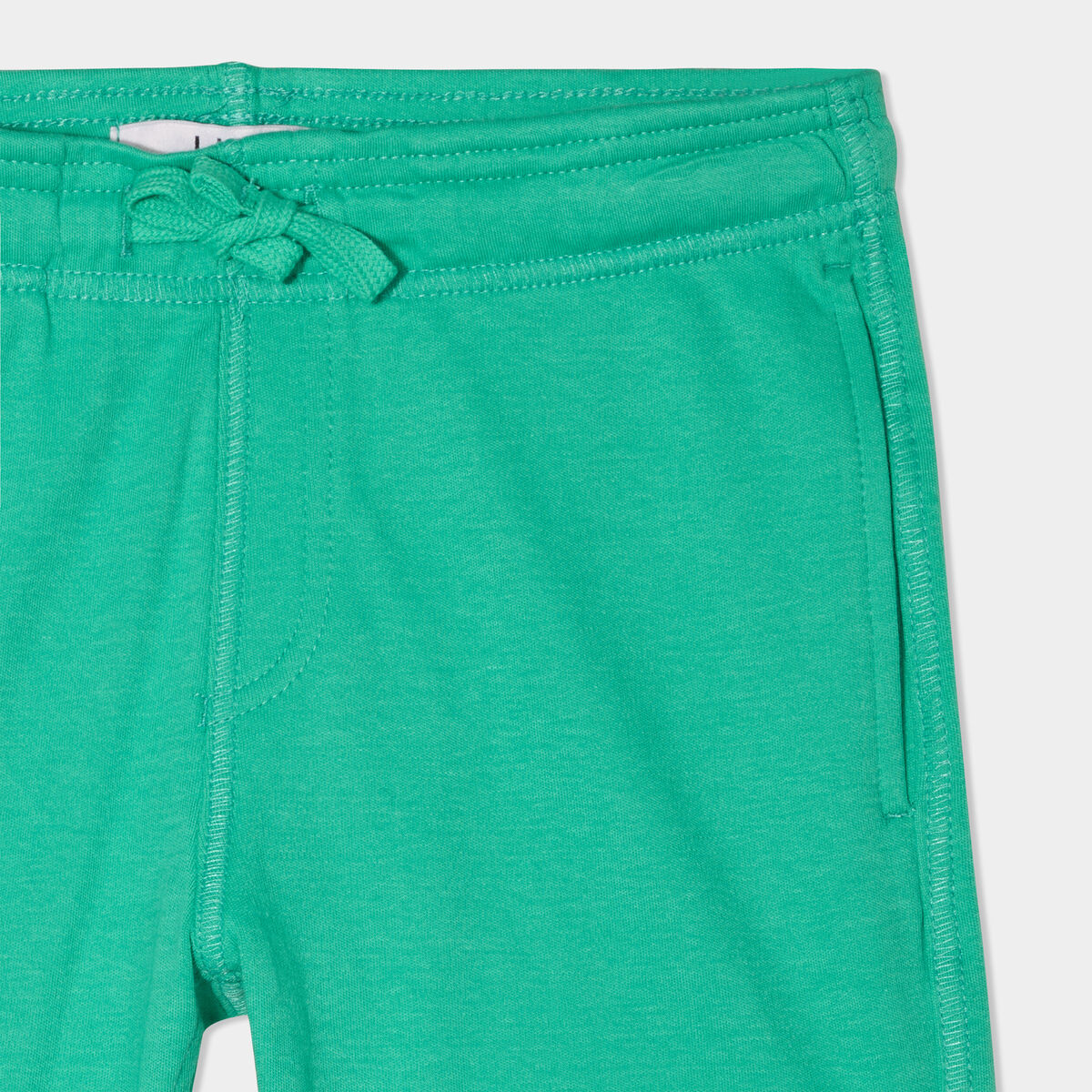 Short jogging droit taille &eacute;lastiqu&eacute;e vert menthe gar&ccedil;on