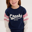 Ensemble jogging sweat et pantalon coton bleu marine fille