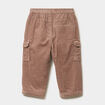 Pantalon effet velours c&ocirc;tel&eacute; taupe b&eacute;b&eacute; gar&ccedil;on