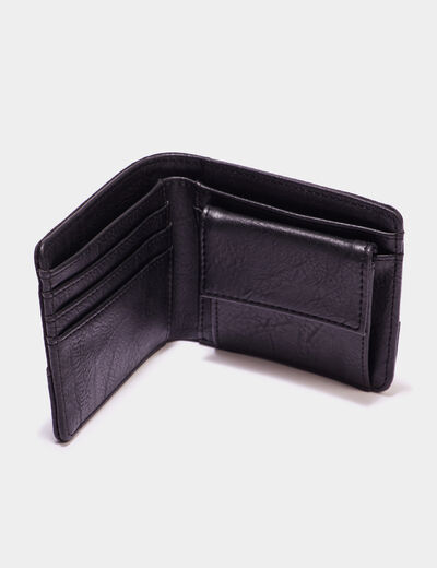 Portefeuille bi-mati&egrave;re noir homme