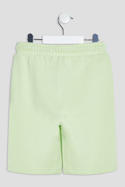 Short jogging ajustable 2 poches Liberto vert clair garçon