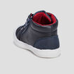 Baskets montantes zippées bleu marine bébé garçon