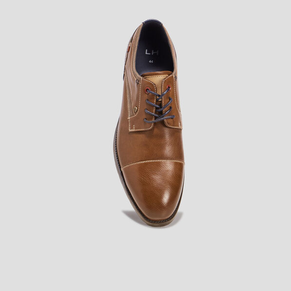 derbies a lacets bout amande marron homme Derbies à lacets bout amande marron homme
