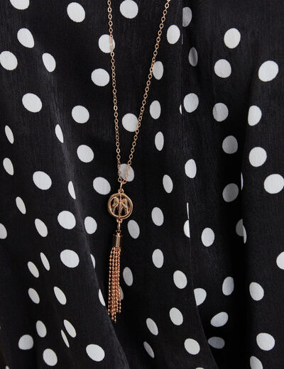 Blouse bijoux col en V manches courtes noir femme