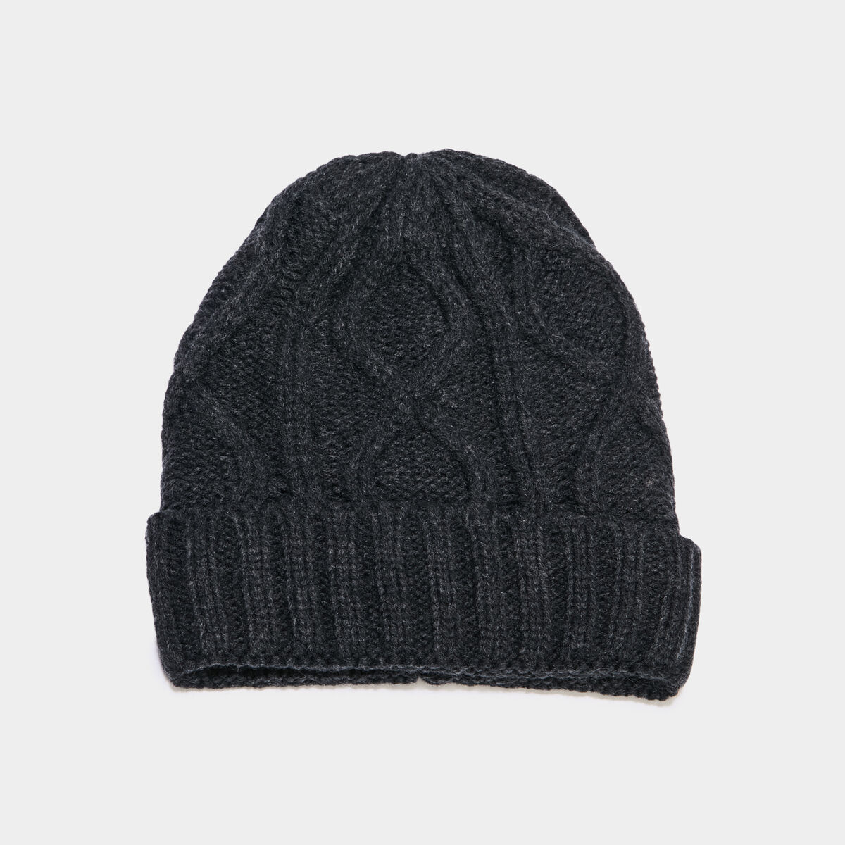 Bonnet &agrave; torsades gris clair homme