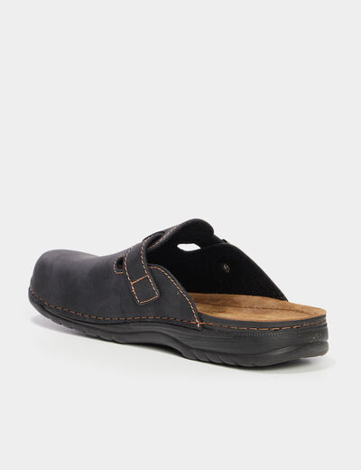 Mules avec boucles noir homme