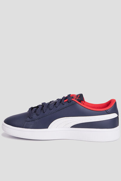 Tennis à lacets Puma Courtflex bleu marine garçon