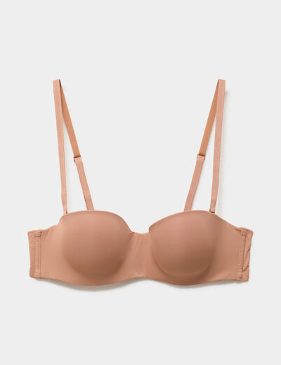 Soutien-gorge bandeau microfibre vieux rose femme
