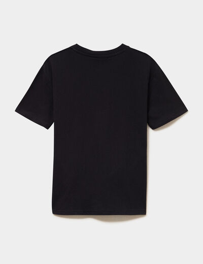 T-shirt &agrave; manches courtes coton Fortnite noir gar&ccedil;on