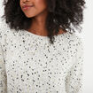 Pull manches longues gris fonc&eacute; femme