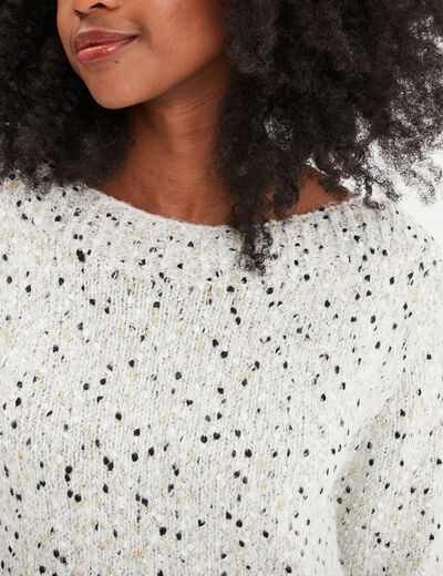 Pull manches longues gris fonc&eacute; femme