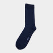 Lot 5 paires chaussettes m&eacute;lange coton bleu marine homme