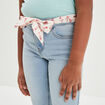Jeans type skinny avec ceinture foulard denim double stone fille