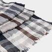 Foulard &agrave; franges fines gris homme