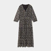 Robe longue évasée manches 3/4 Liberto noir femme