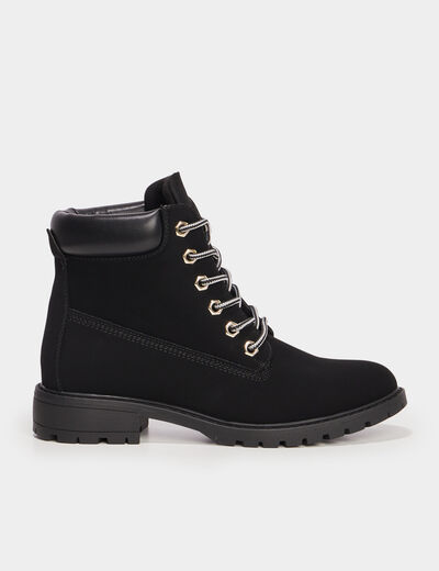 Bottines crantées noir femme