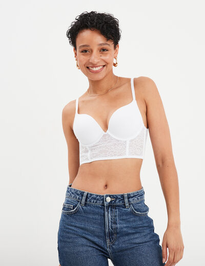 Soutien-gorge bustier blanc femme