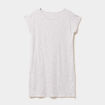 Chemise de nuit manches courtes gris clair femme