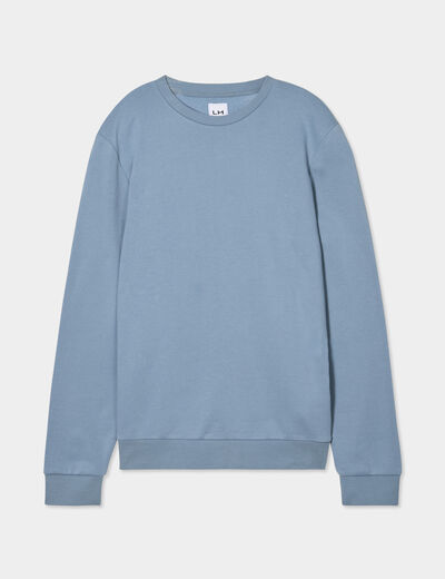 Sweat avec col rond gris homme