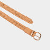 Ceinture tressée marron clair femme