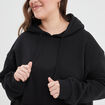 Sweat à capuche hoodie noir femme grande taille