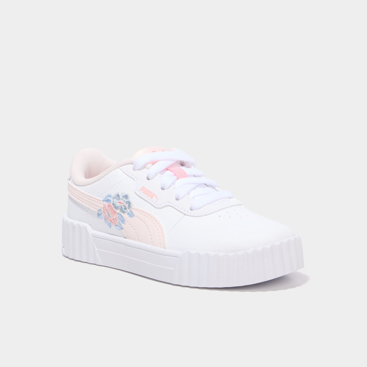 Baskets Puma Carina 3.0 Floral rose clair fille