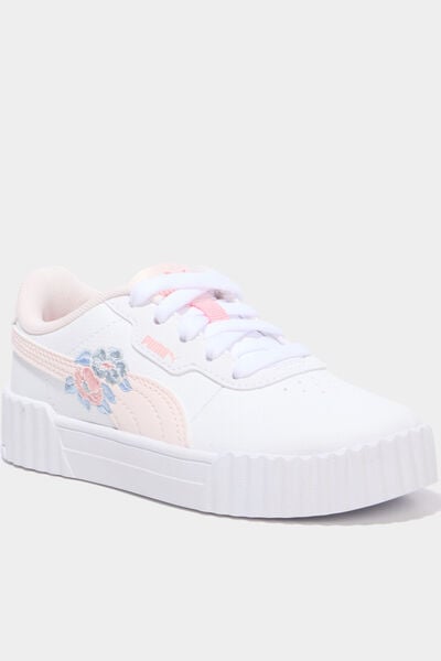 Baskets Puma Carina 3.0 Floral rose clair fille