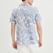 Chemise en coton manches courtes bleu homme