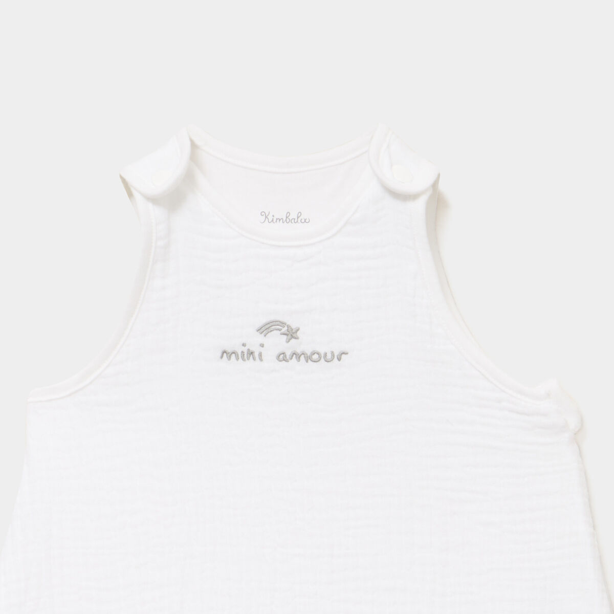 Gigoteuse gaze coton sans manches TOG 1 blanc b&eacute;b&eacute;