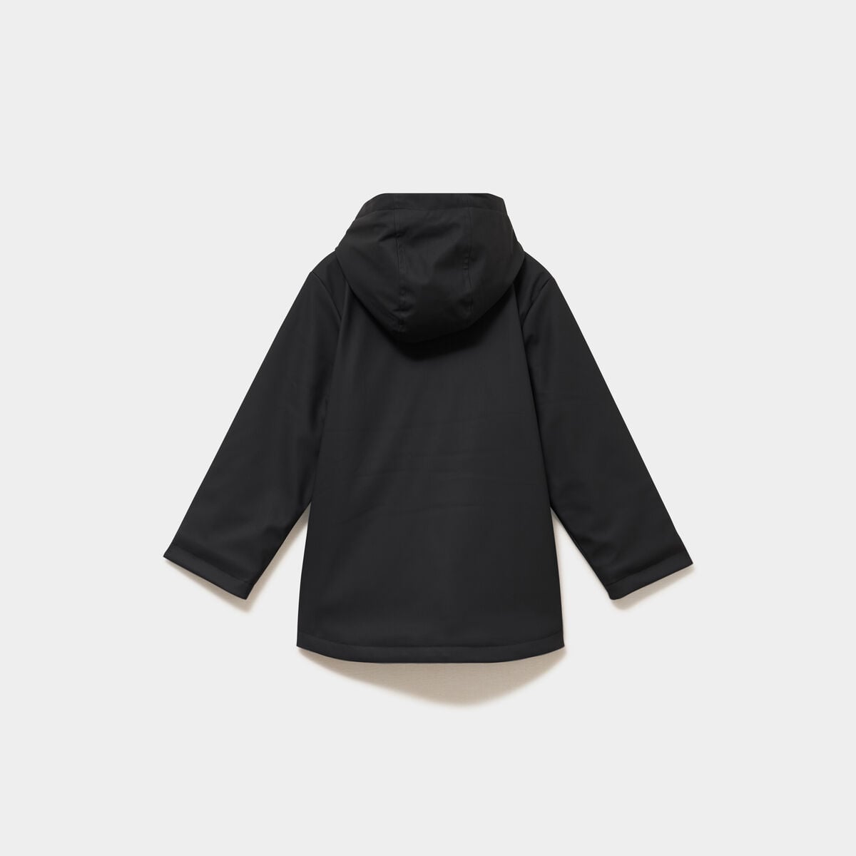 Parka doubl&eacute;e &agrave; capuche imperm&eacute;able noir fille