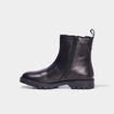 Bottines chelsea en cuir noir fille