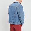 Veste en jean col fourré denim double stone homme