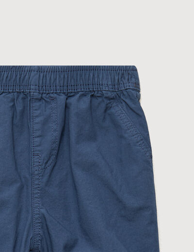 Pantalon jogger doubl&eacute; coton bleu marine b&eacute;b&eacute; gar&ccedil;on