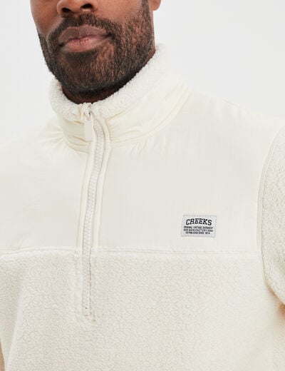 Sweat camionneur polaire Creeks blanc homme