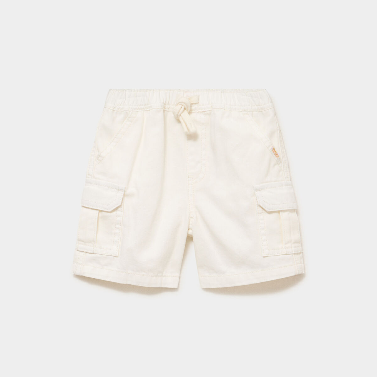 Bermuda cargo coton ecru b&eacute;b&eacute; gar&ccedil;on