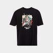 T-shirt en coton Attaque des Titans noir homme