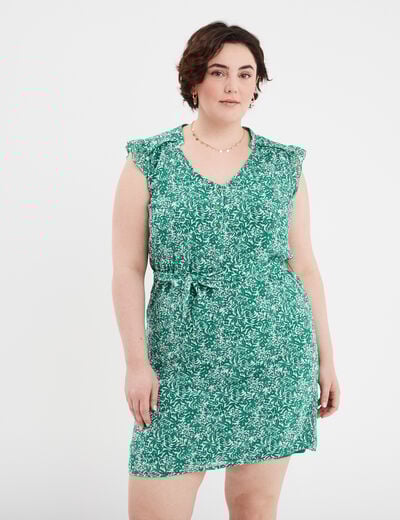 Robe droite sans manches blanc femme grande taille
