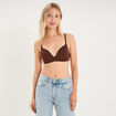 Soutien-gorge triangle bretelles fines marron femme