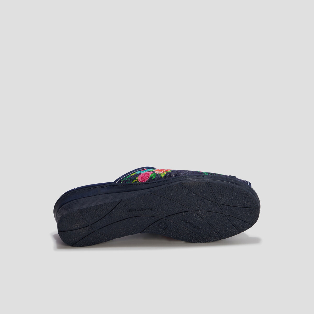 Chaussons mules compensés multicolore femme