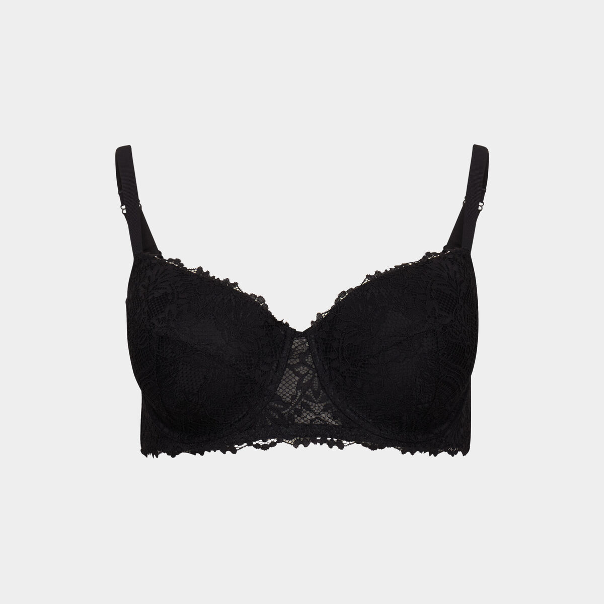 Soutien-gorge embo&icirc;tant dentelle noir femme grande taille